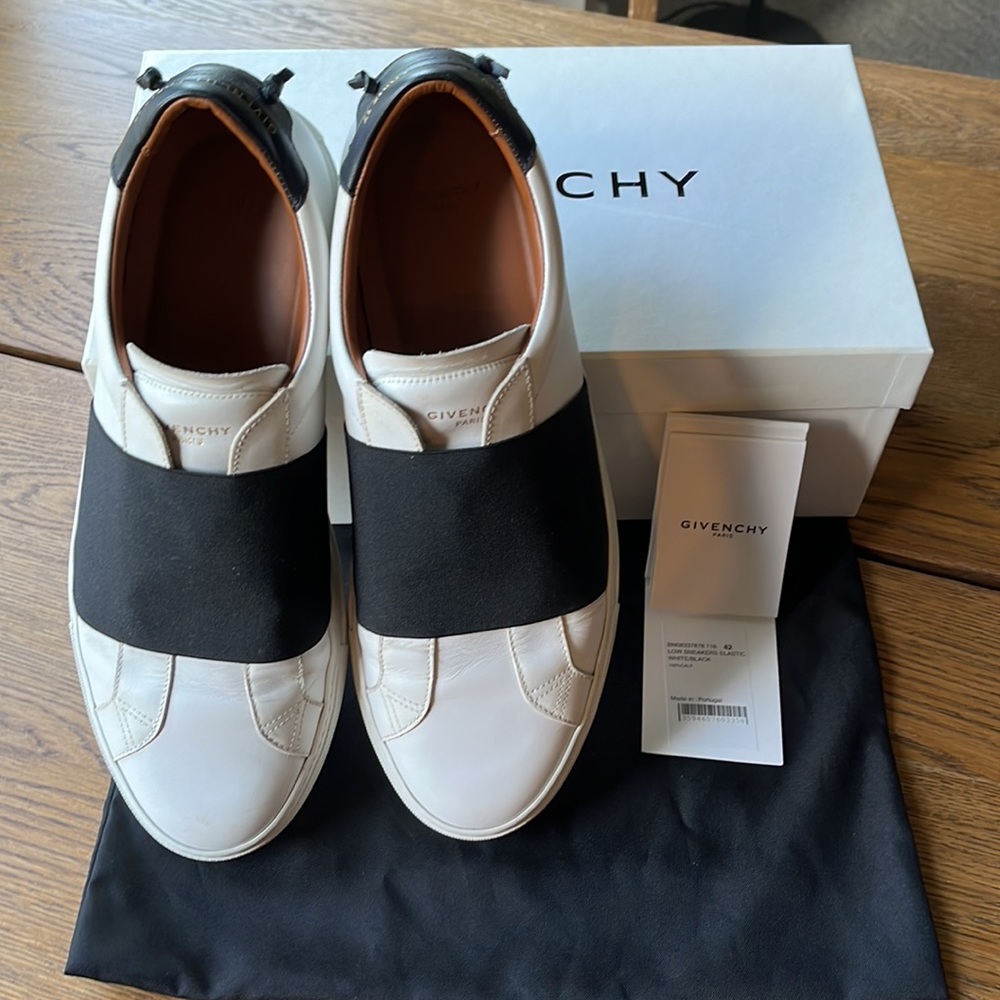 Authentic Men’s Givenchy Low Sneakers Elastic White/Black size 42 EU